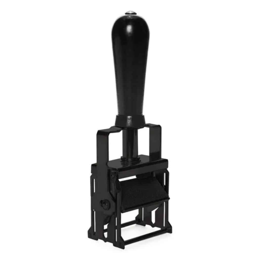 Self-Inking Custom Rubber Stamp: Black & Black image