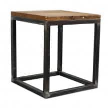 Reclaimed Elm Door Industrial Side Table image