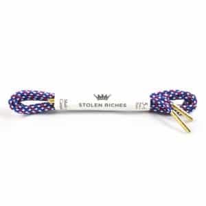 Men’s Replacement Dress Shoelaces | Corsica Red White and Blue 32″ L image