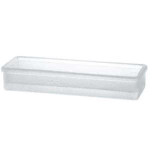 Thick White Frosted Glass Lotion or Soap Caddy