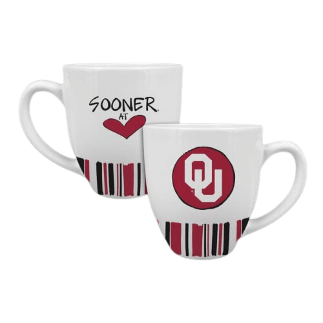 University of Oklahoma Sooner at Heart Striped Mug image