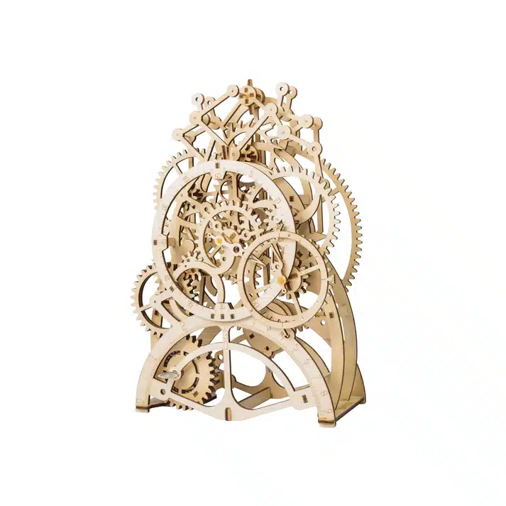 3D Mechanical Wooden Puzzle Model Kit | Pendulum Clock image