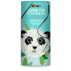 Avenir Loopie Fun Plush Bag Crochet Craft Kit Panda for kids ages 6+