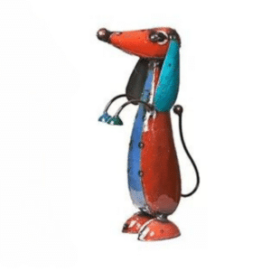 Think Outside by Aaron Jackson Dash Trio: Standing Dash Metal Dog Sculpture