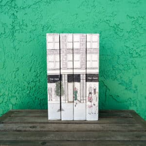 E. Lawrence Shop Series Custom Bound Books - Tom Ford Storefront, Set of 4 for home decor on tabletops, mantles and bookshelves.