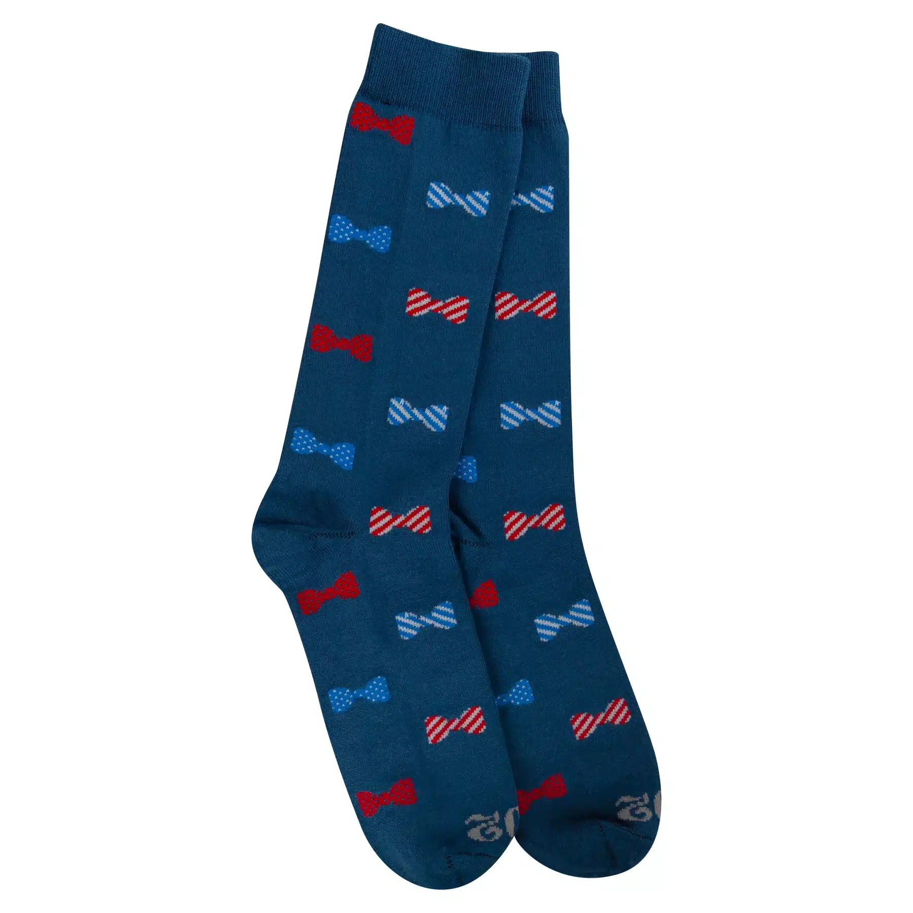 Men’s Crew Dress Sock | Blue Bowties image