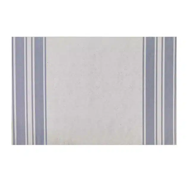 Grey Ticking Stripe Layering Indoor/Outdoor Mat image