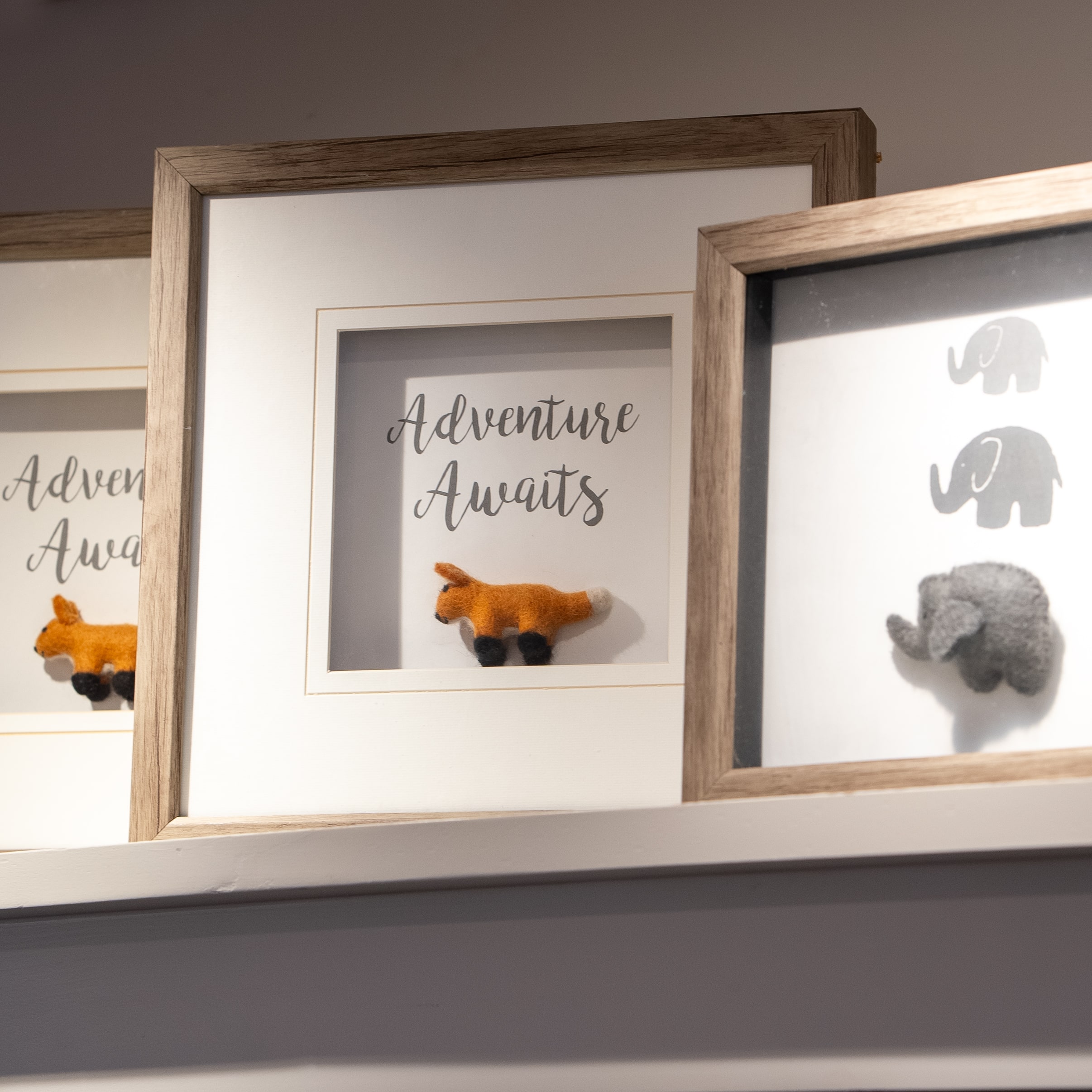 Multi Stacked Elephant Shadow Box Wall Art - Image 2
