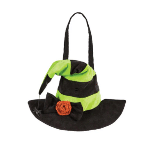 Green and Black Witch Hat Motion Musical Halloween Hanging Decor