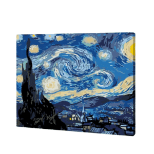 Gallery Wrapped Artwille Canvas Paint by Numbers Art Kit | Starry Night for ages 7 and older