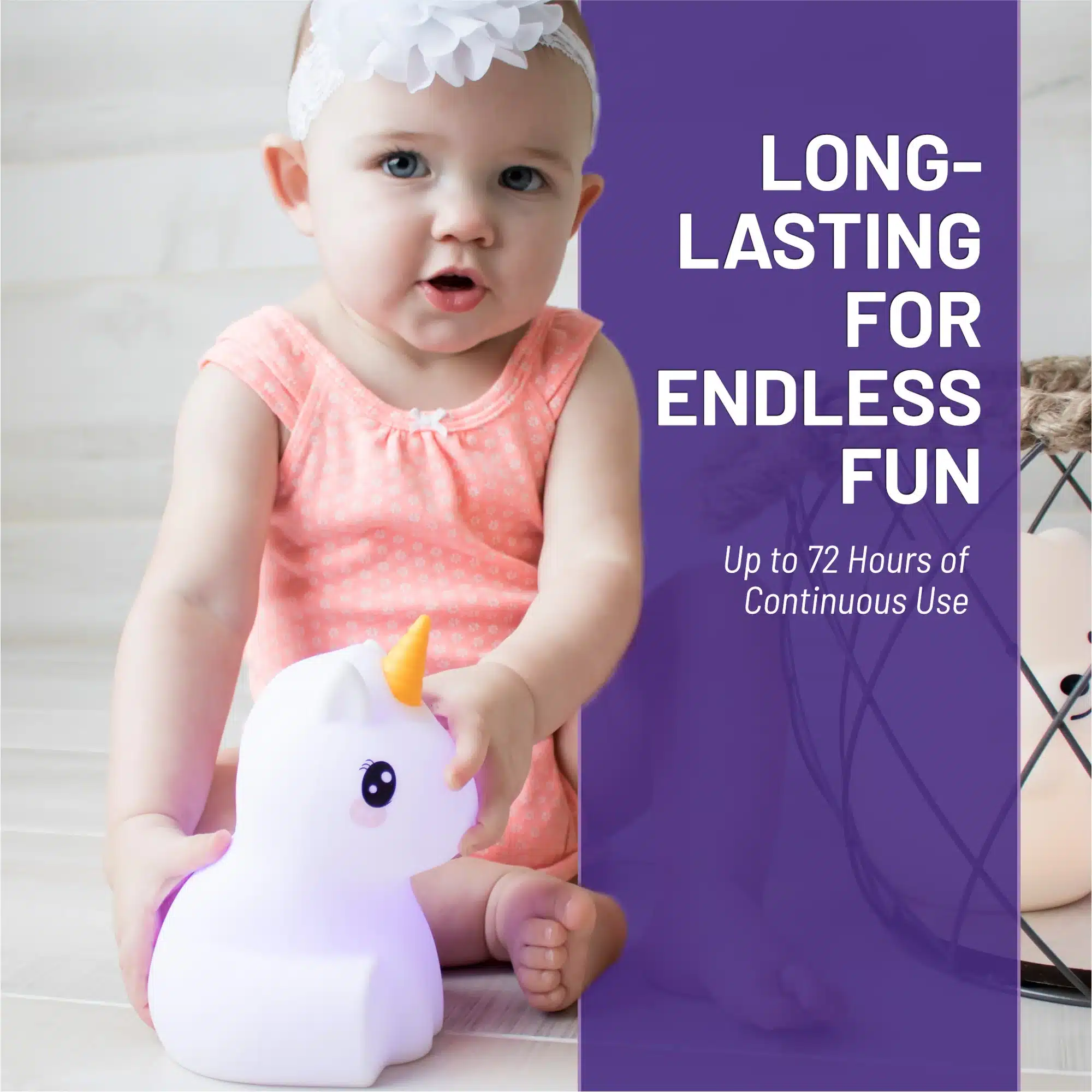 Lumipets Remote Control Silicone Night Light - Unicorn - Image 3