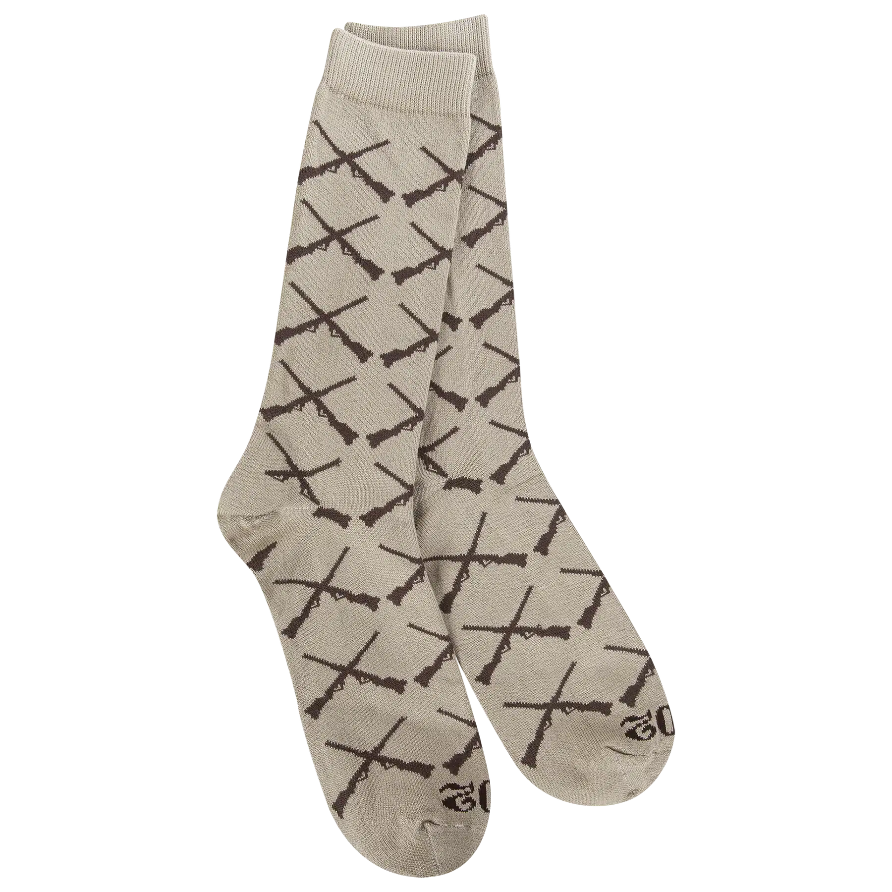 Men’s Crew Dress Sock | Brown Shot Gun image