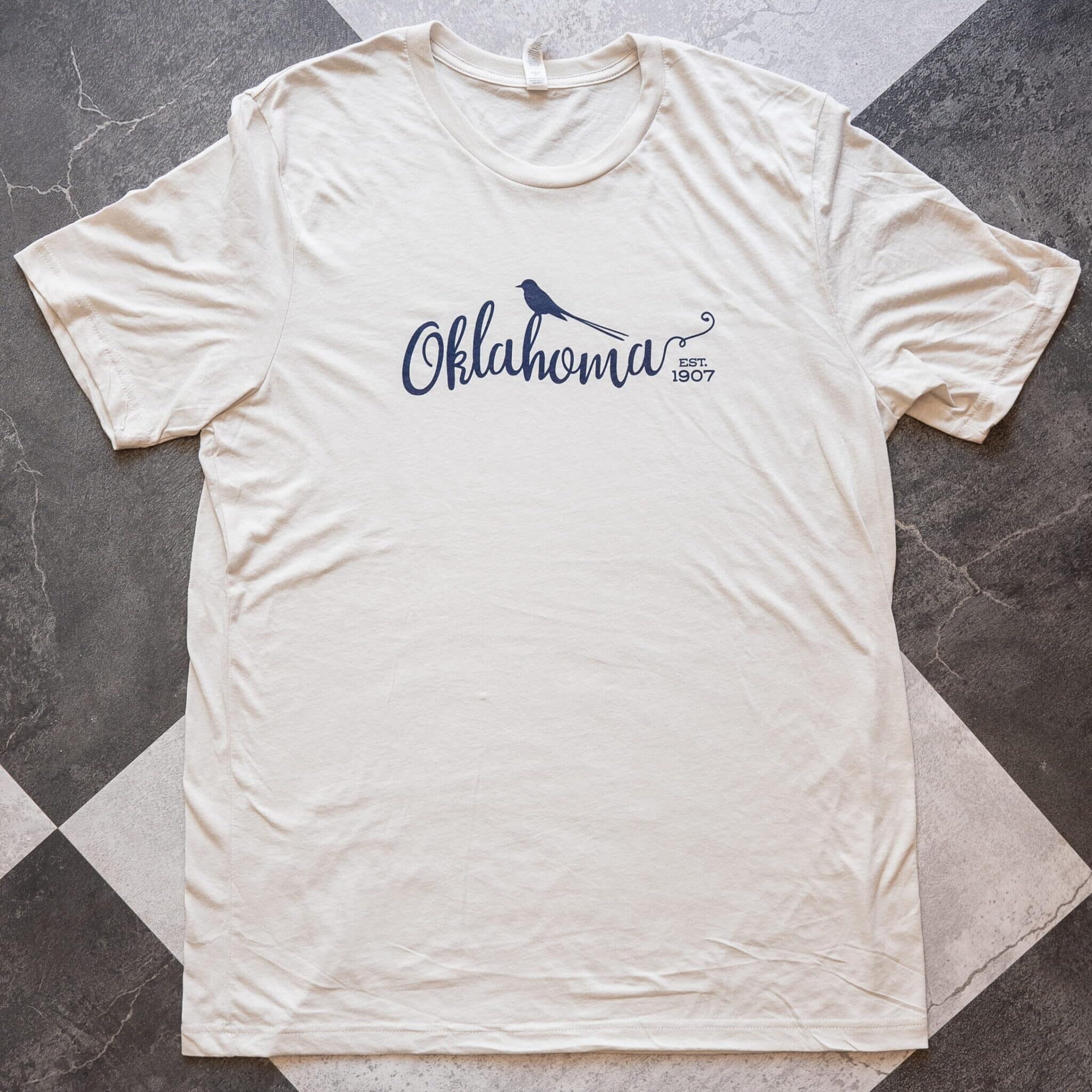 Tan Oklahoma with Scissortail Souvenir Unisex Tee image