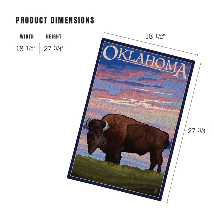 Oklahoma Bison 1000 Piece Puzzle - Image 6