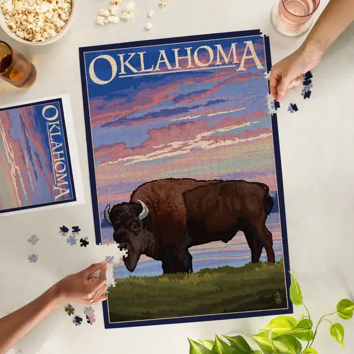 Oklahoma Bison 1000 Piece Puzzle - Image 3