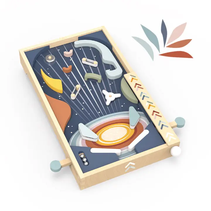 Wooden Tabletop Pinball Game image