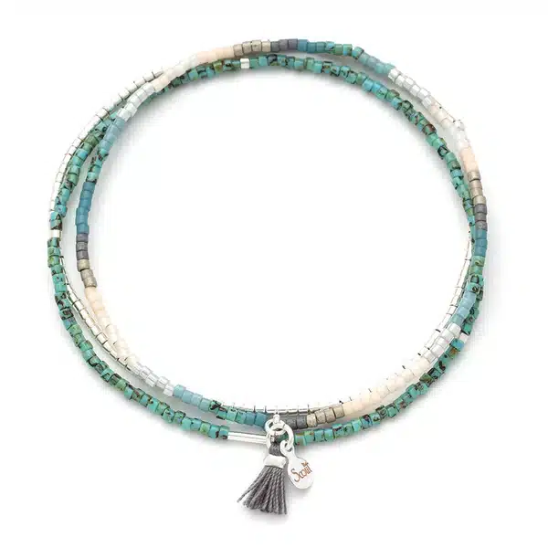 Chromacolor Miyuki Bracelet Trio | Turquoise Multi/Silver image