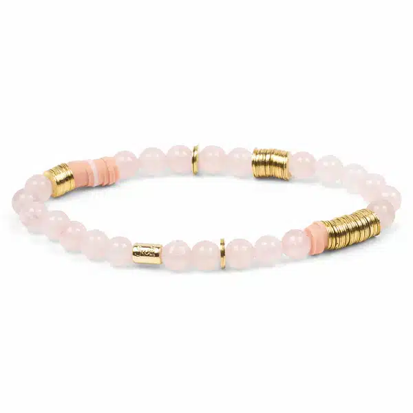 Intermix Stone Stacking Bracelet | Rose Quartz image